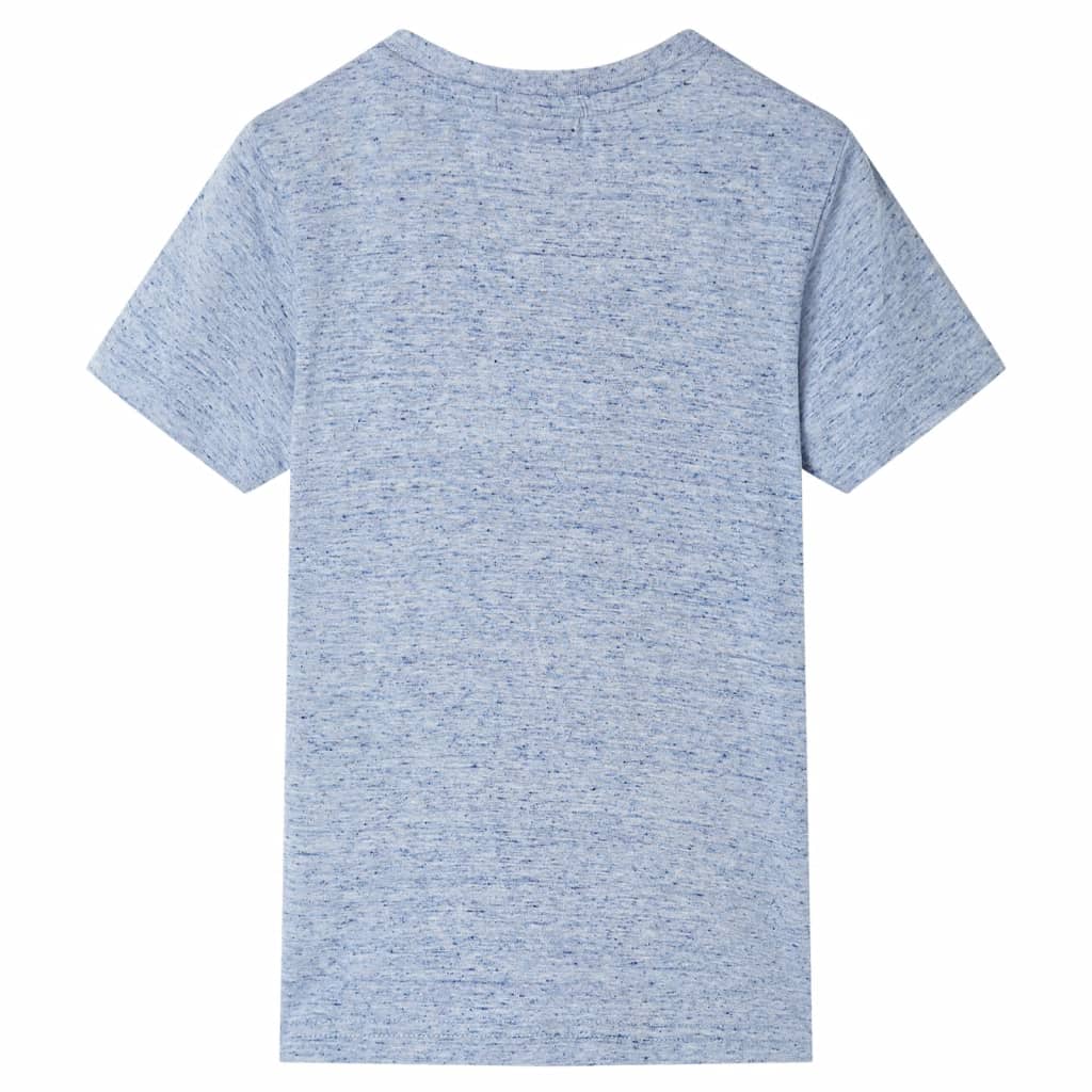 vidaXL Kindershirt met korte mouwen 128 gemêleerd blauw afbeelding