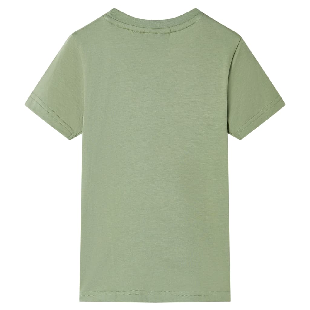 vidaXL Kindershirt met korte mouwen 116 lichtkakikleurig afbeelding
