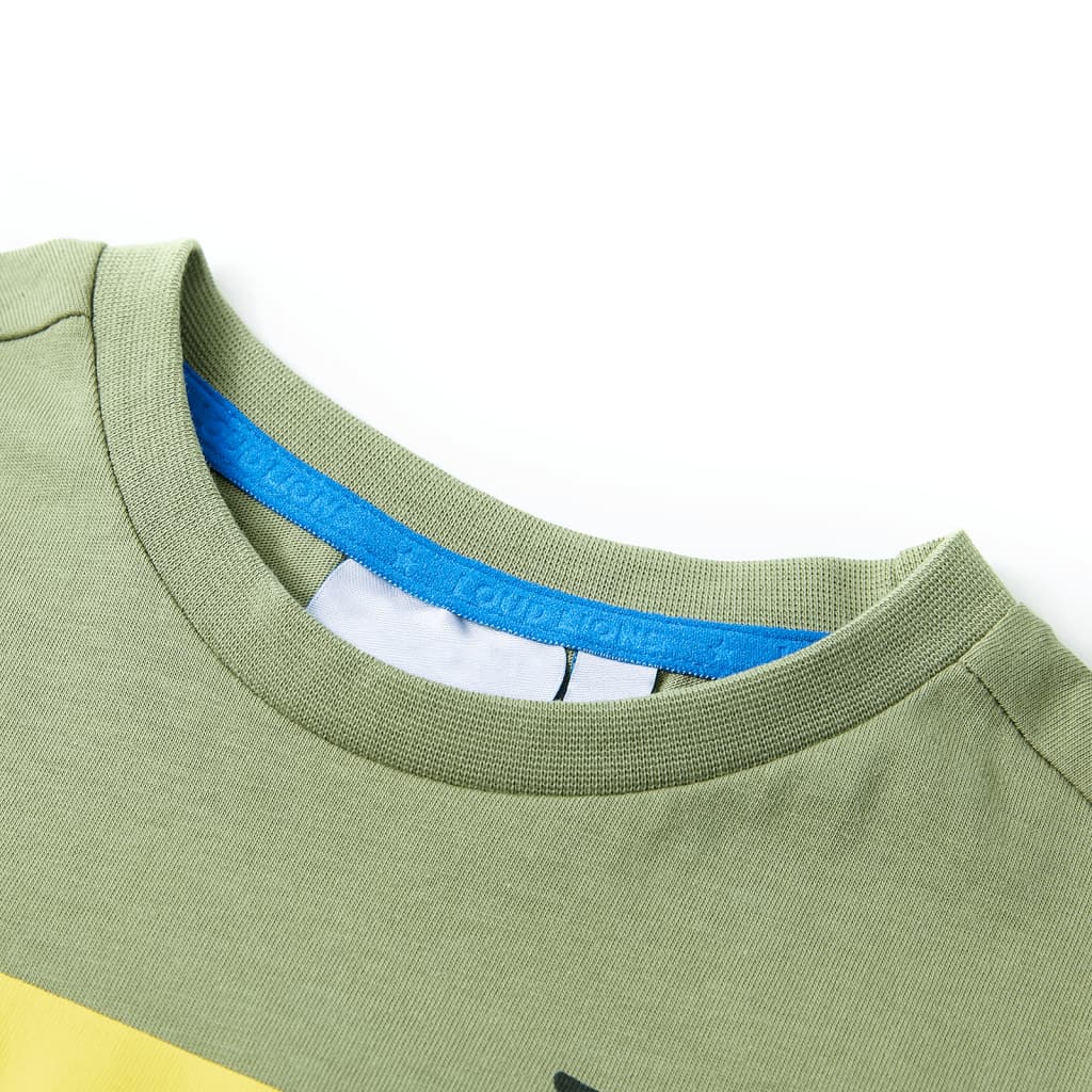 Thumbnail - vidaXL Kinder-Kurzarmshirt Hellkhaki 128