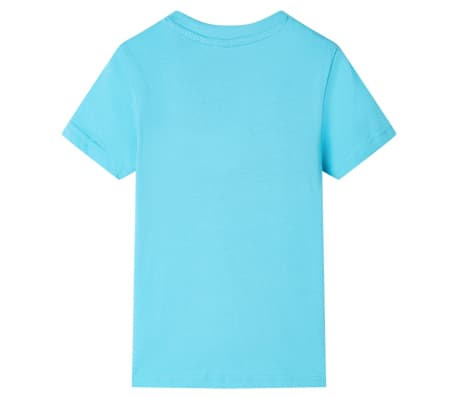 T-skjorte for barn med korte ermer aqua 92