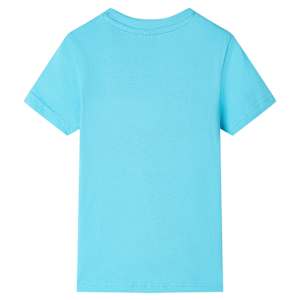 T-skjorte for barn med korte ermer aqua 104