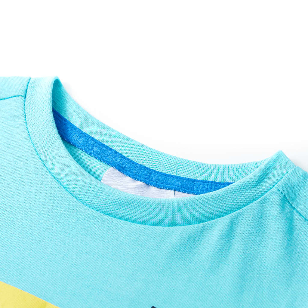 Thumbnail - vidaXL Kinder-Kurzarmshirt Aquablau 116