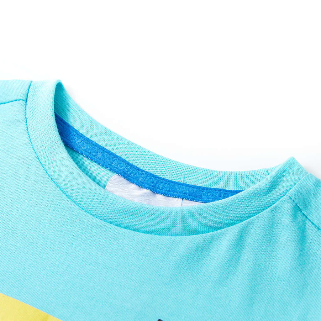 Thumbnail - vidaXL Kinder-Kurzarmshirt Aquablau 128