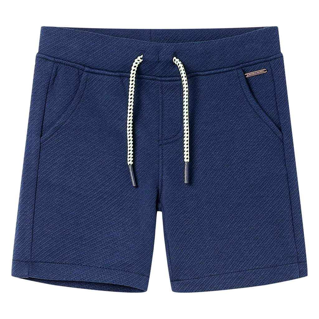 Pantaloni scurți pentru copii cu șnur, albastru închis, 116