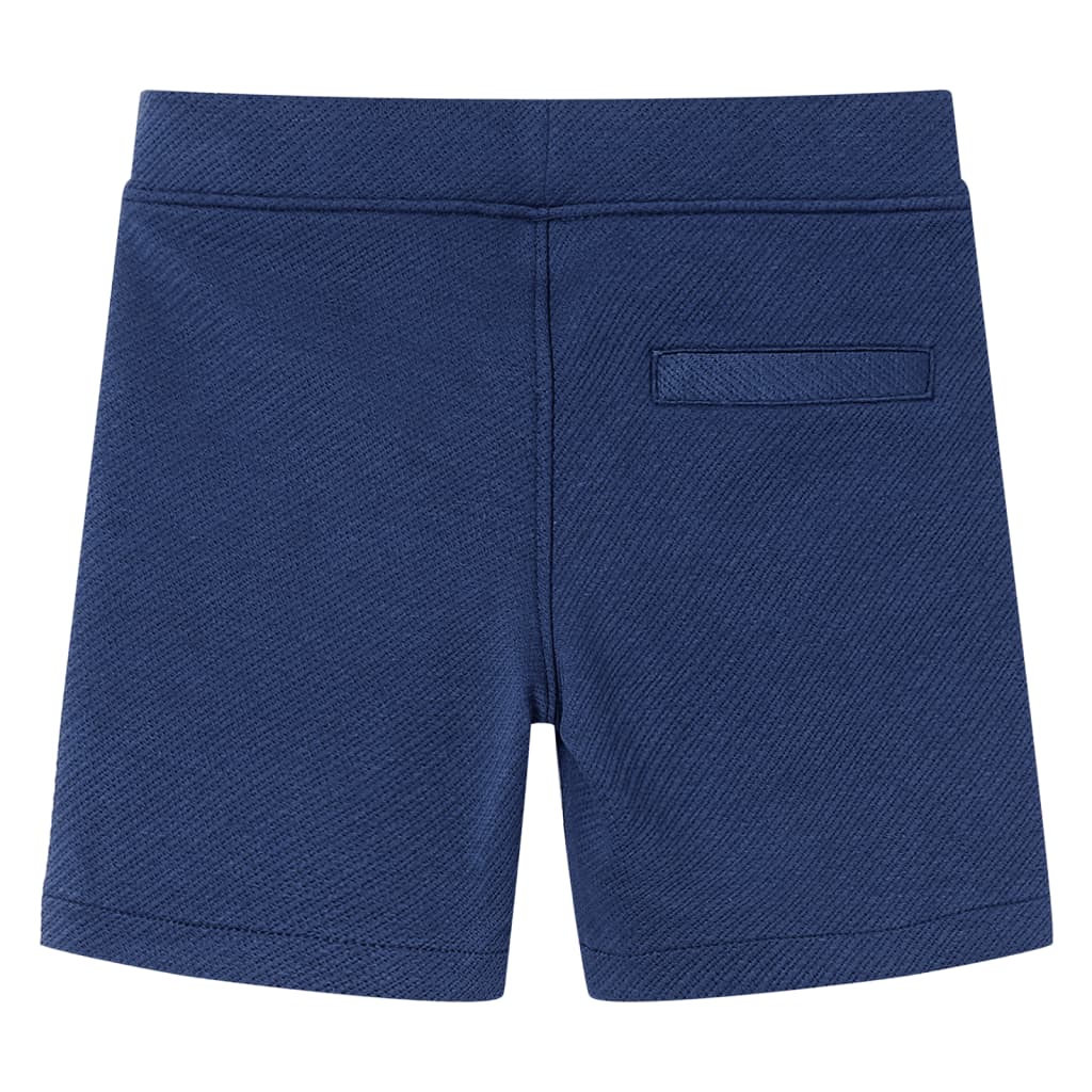 vidaXL Kindershorts met trekkoord 128 donkerblauw afbeelding