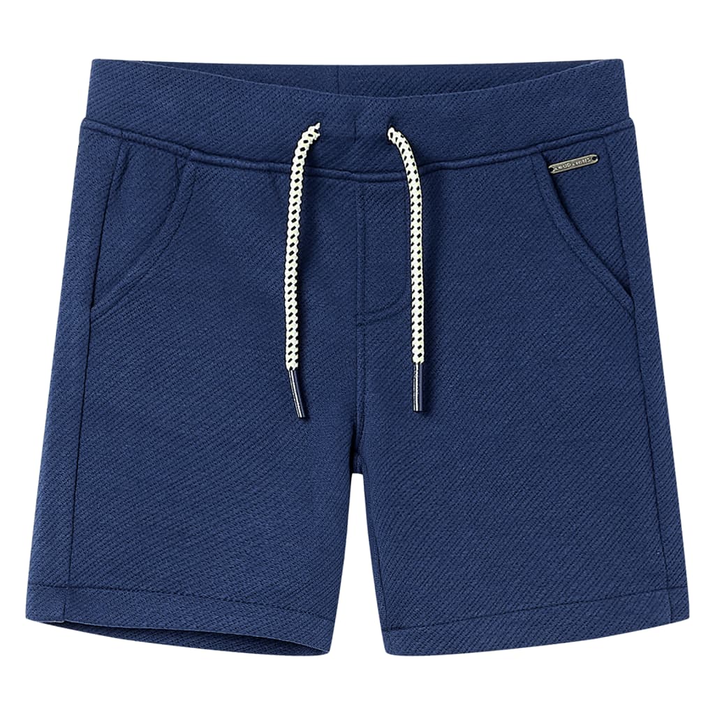 Pantaloni scurți pentru copii cu șnur, albastru închis, 140