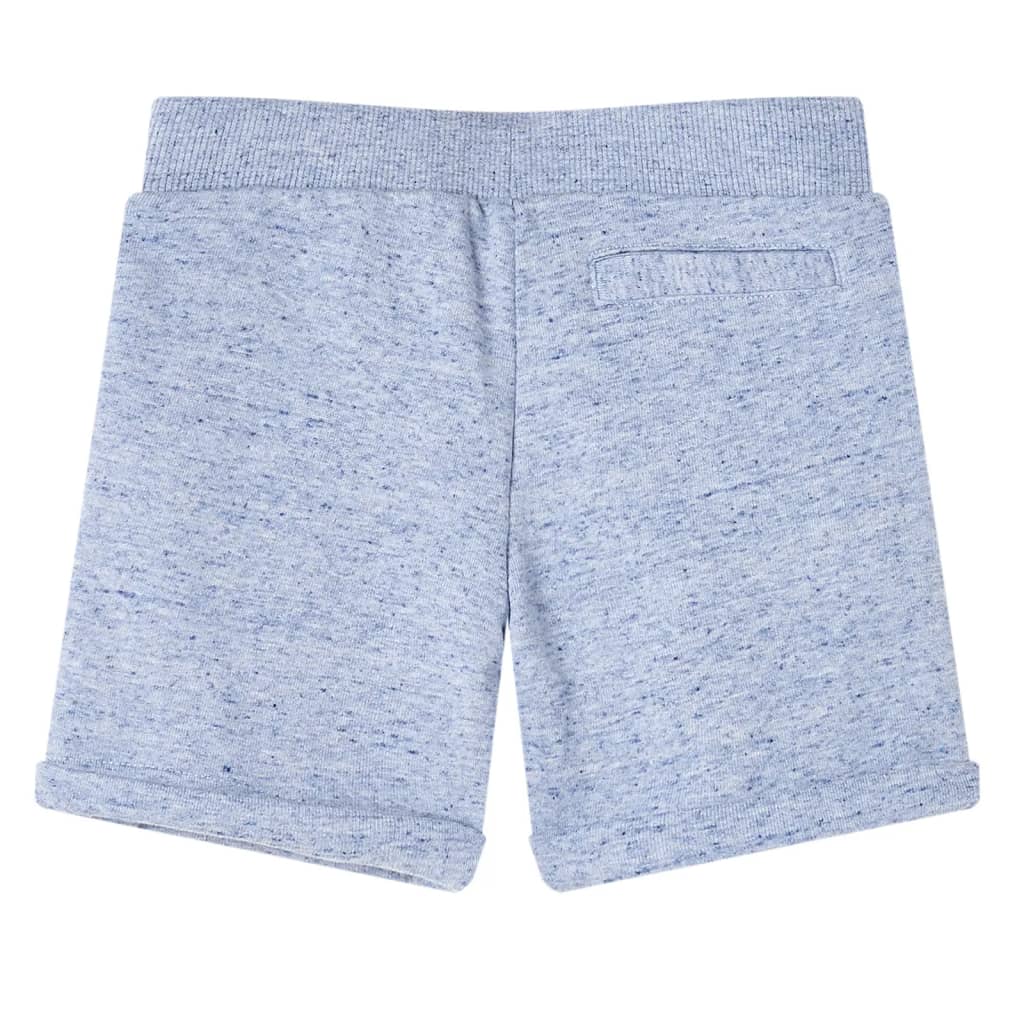 vidaXL Kindershorts met trekkoord 128 gemêleerd blauw afbeelding
