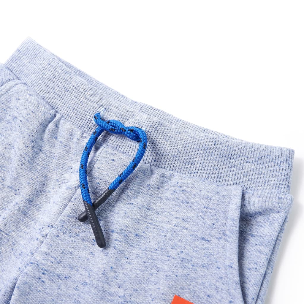 Thumbnail - vidaXL Kindershorts mit Kordelzug Blau Melange 128