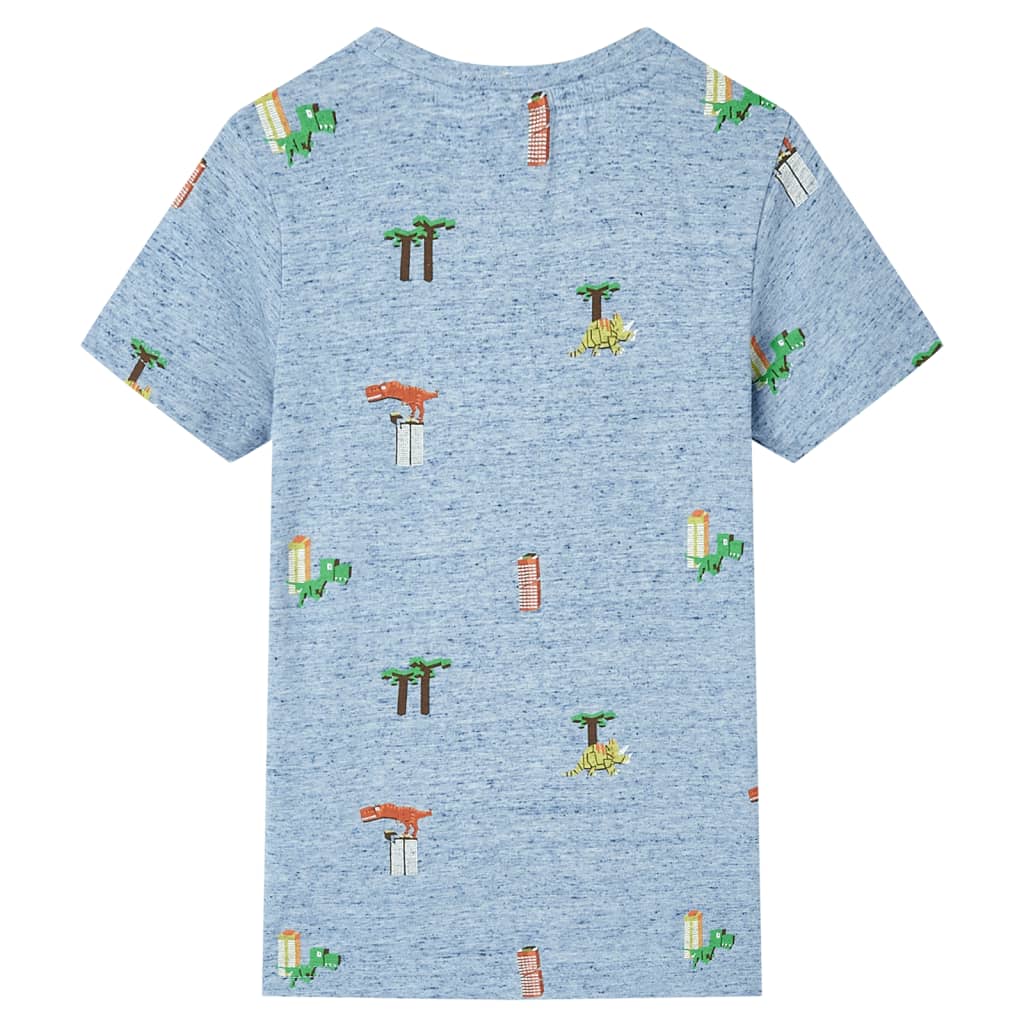 vidaXL Kindershirt 140 gemêleerd blauw afbeelding