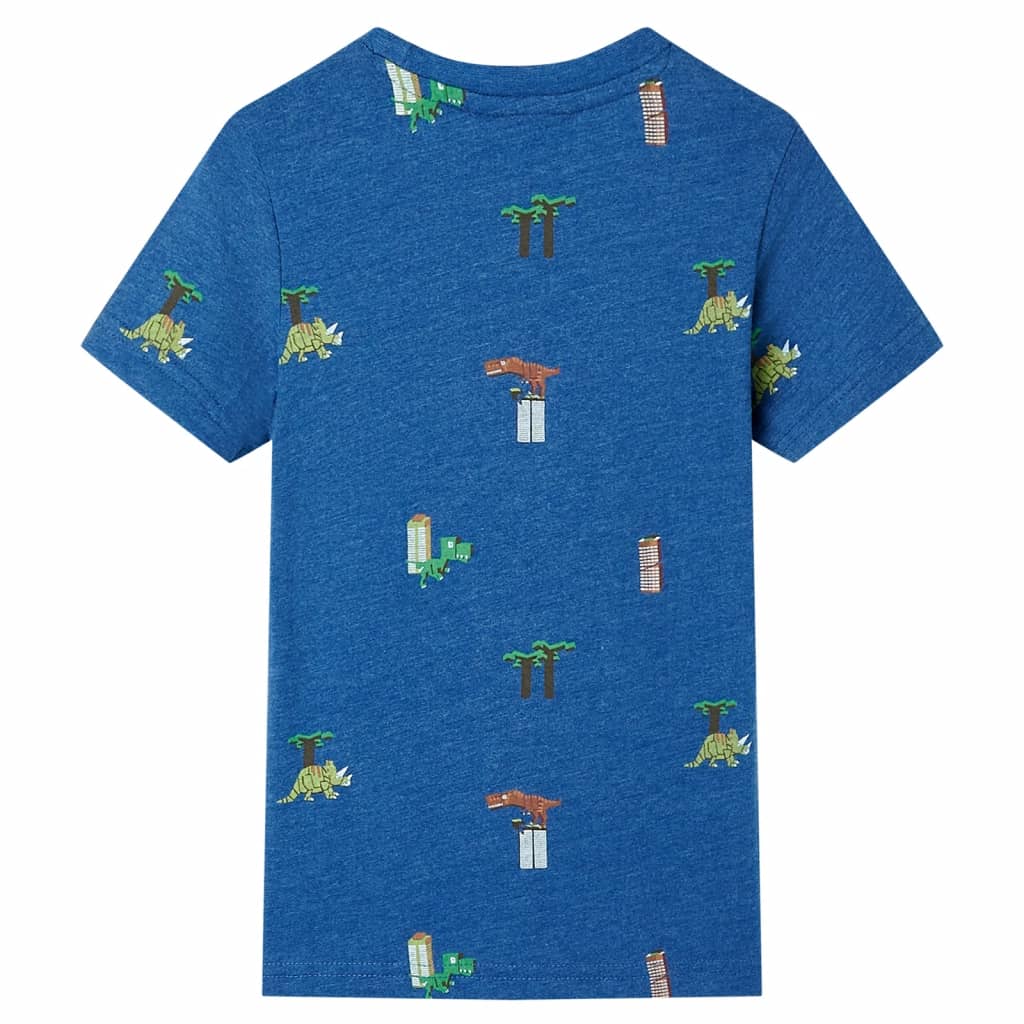 vidaXL Kindershirt 116 gemêleerd donkerblauw afbeelding