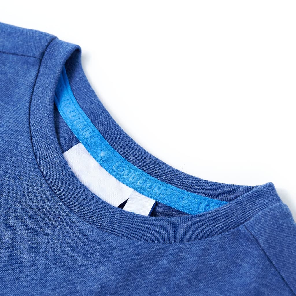 Thumbnail - vidaXL Kinder-T-Shirt Dunkelblau Melange 92