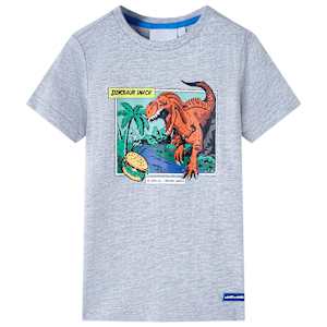 Otroška majica s kratkimi rokavi siva 116