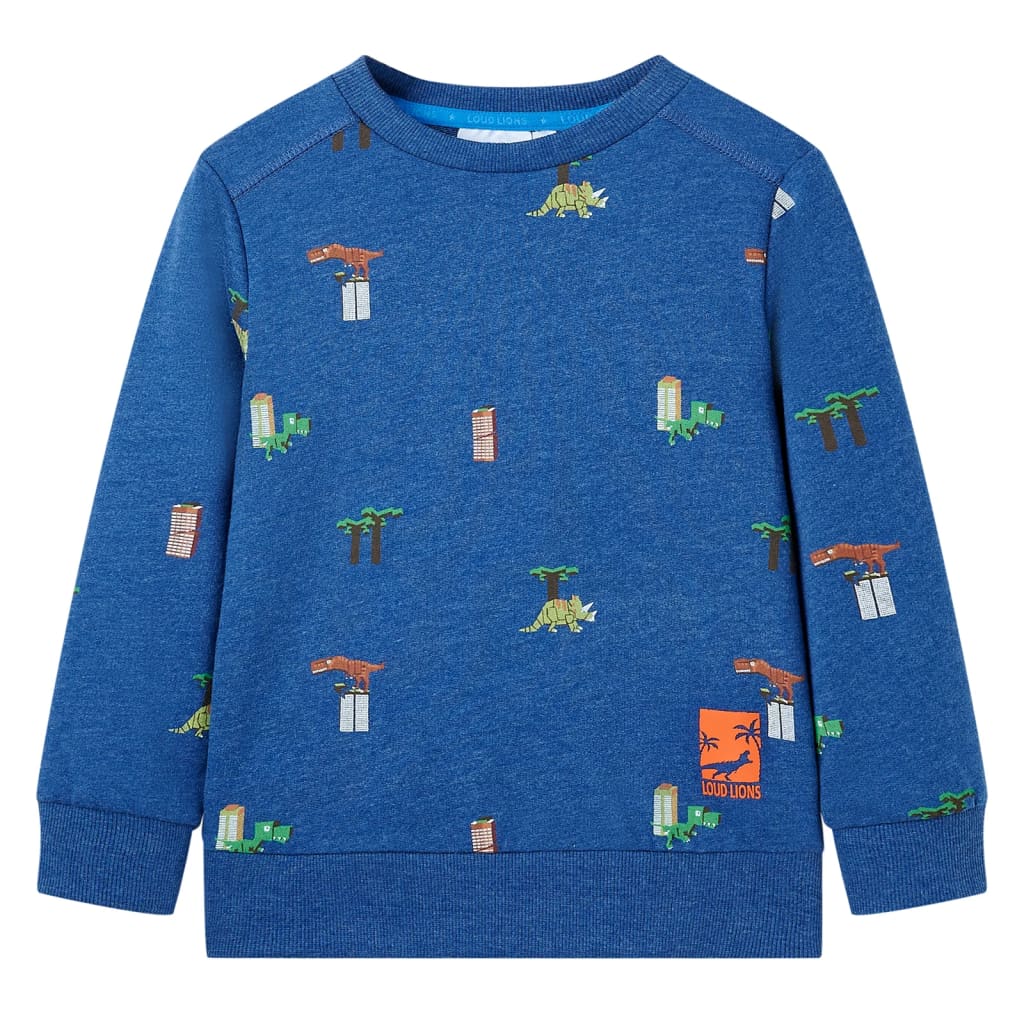 vidaXL Kinder-Sweatshirt Dunkelblau Melange 92