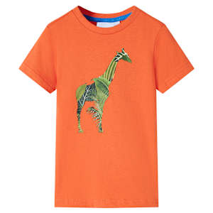 Otroška majica s kratkimi rokavi živo oranžna 104