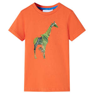 Otroška majica s kratkimi rokavi živo oranžna 116