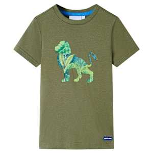 Otroška majica s kratkimi rokavi kaki 116