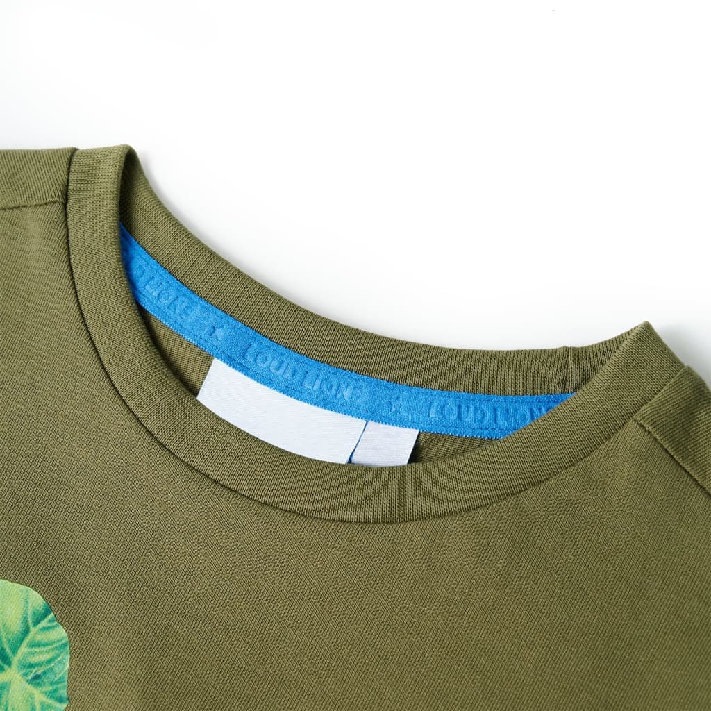 Thumbnail - vidaXL Kinder-T-Shirt Khaki 116