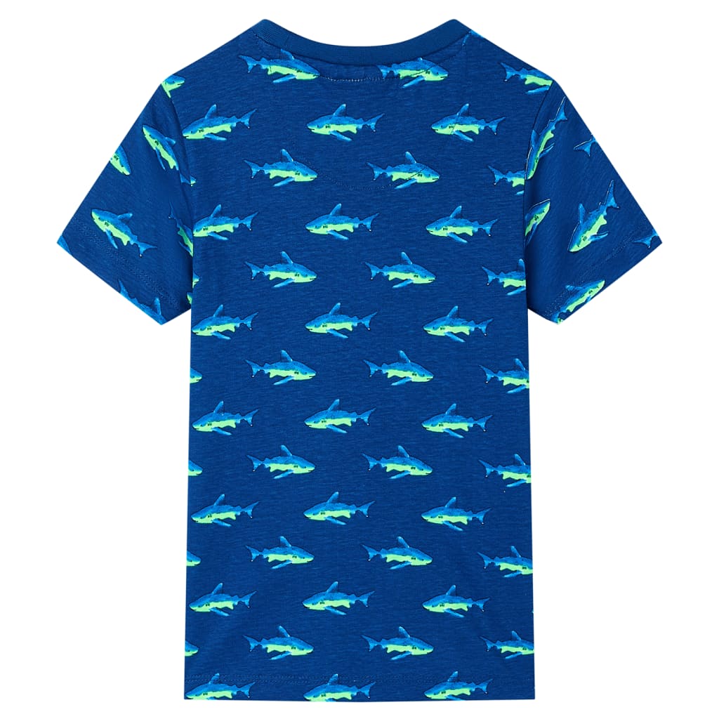 vidaXL Kindershirt 128 donkerblauw afbeelding