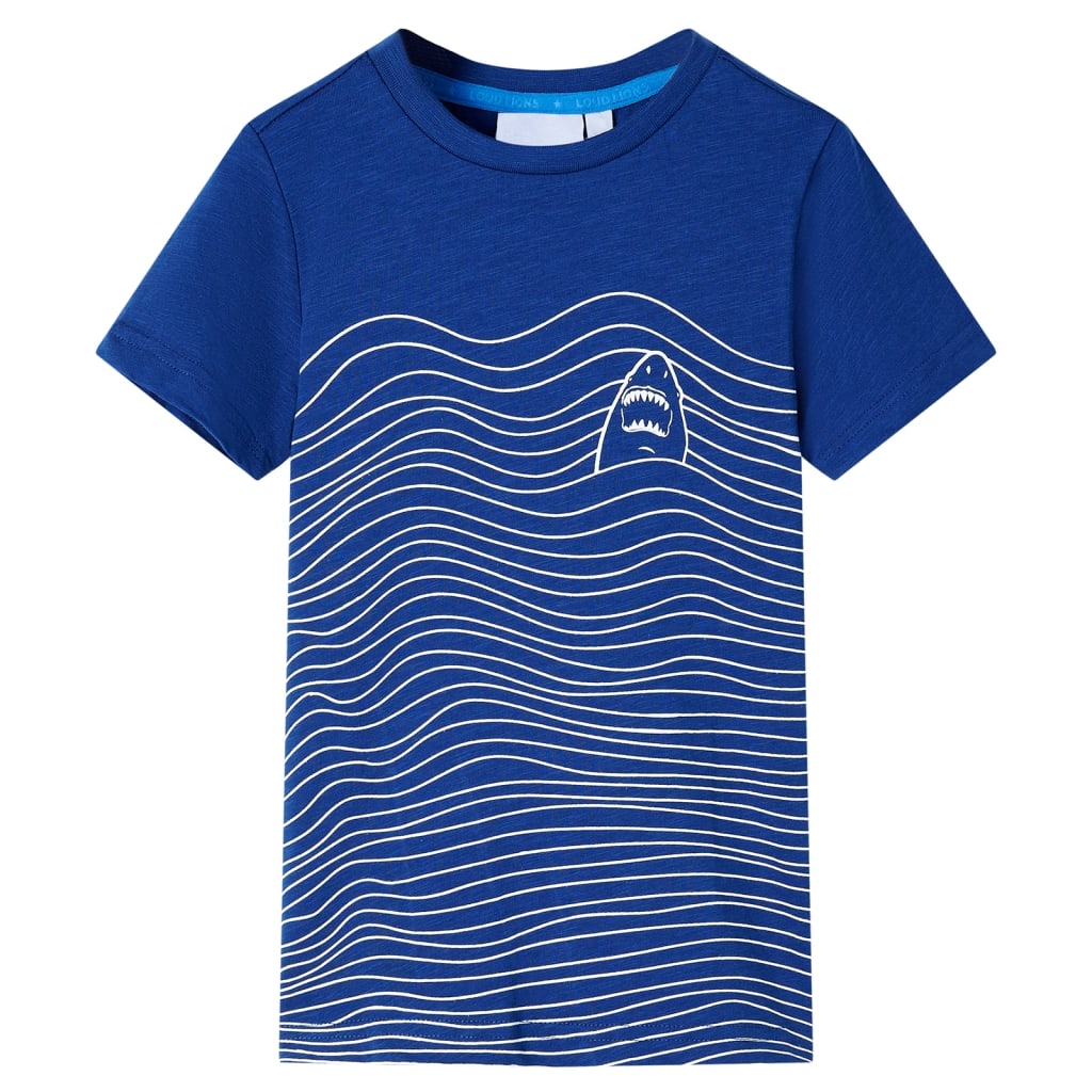 vidaXL Kids'T-shirt Dark Blue 92 Blue 128