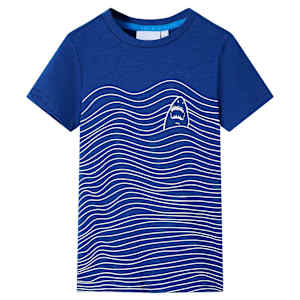 Otroška majica s kratkimi rokavi temno modra 128