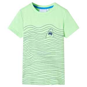 Otroška majica s kratkimi rokavi neon zelena 128