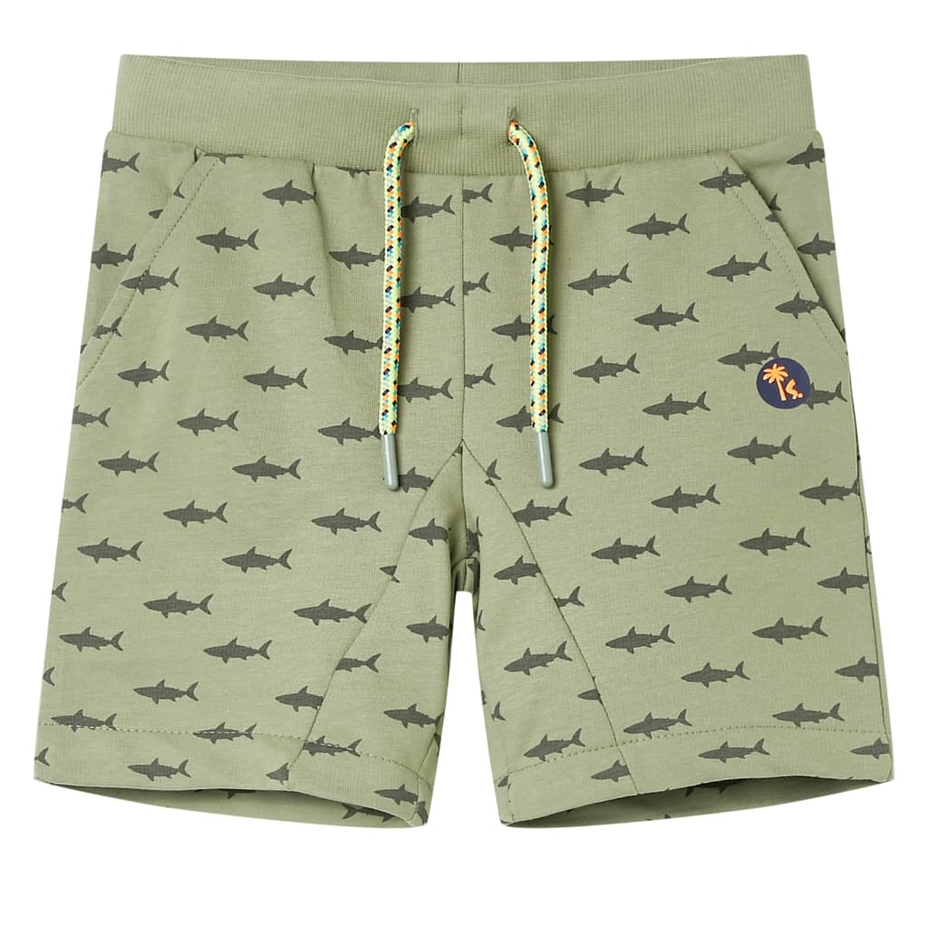 vidaXL Kindershorts mit Kordelzug Helles Khaki 104