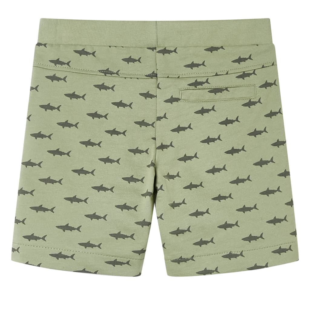 vidaXL Kindershorts met trekkoord 116 lichtkaki afbeelding