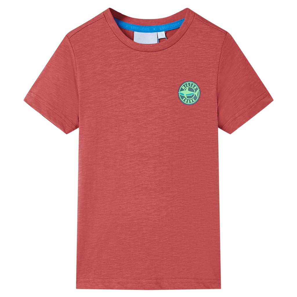 T-shirt pour enfants couleur de paprika 116