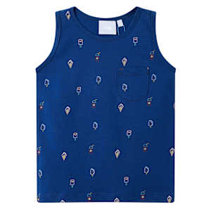 Otroška majica brez rokavov temno modra 128