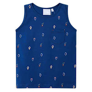 Otroška majica brez rokavov temno modra 140