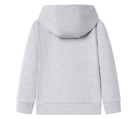 Dětská mikina s kapucí na zip šedá 128