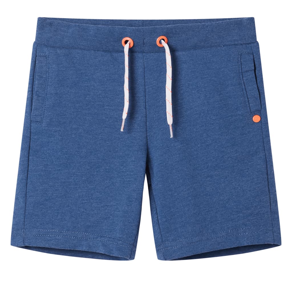 vidaXL Kids'Shorts with Drawstring Dark Blue Melange 140 Modrá 128