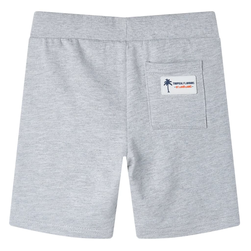 vidaXL Kindershorts met trekkoord 104 grijs afbeelding