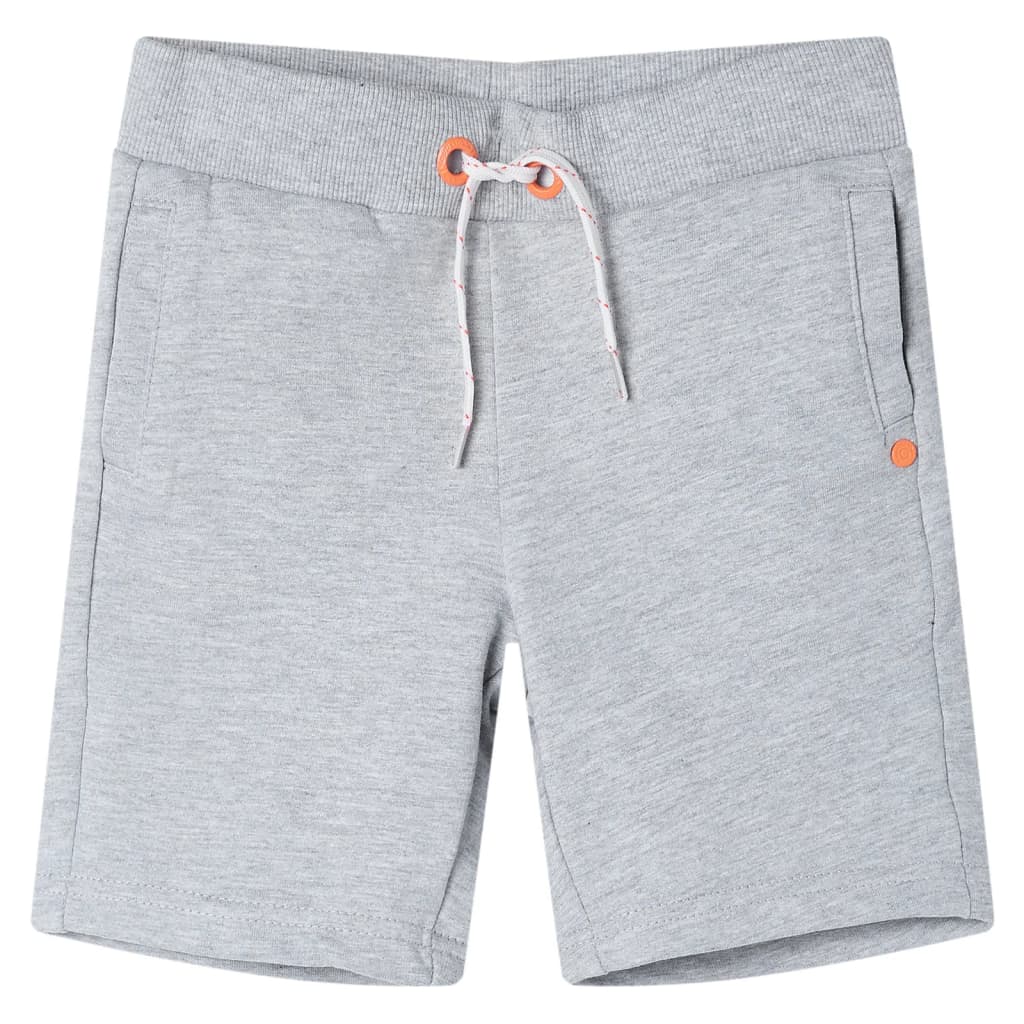 vidaXL Kids'Shorts with Drawstring Dark Blue Melange 140 Šedá 128
