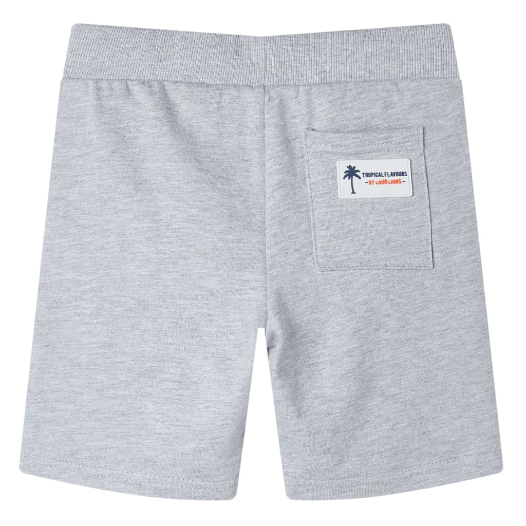 vidaXL Kindershorts met trekkoord 140 grijs afbeelding