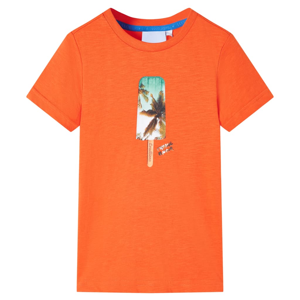 vidaXL Kinder-T-Shirt Dunkelorange 92