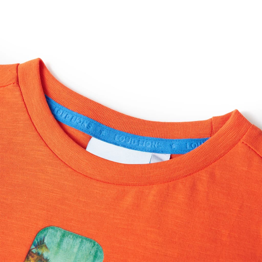 Thumbnail - vidaXL Kinder-T-Shirt Dunkelorange 104