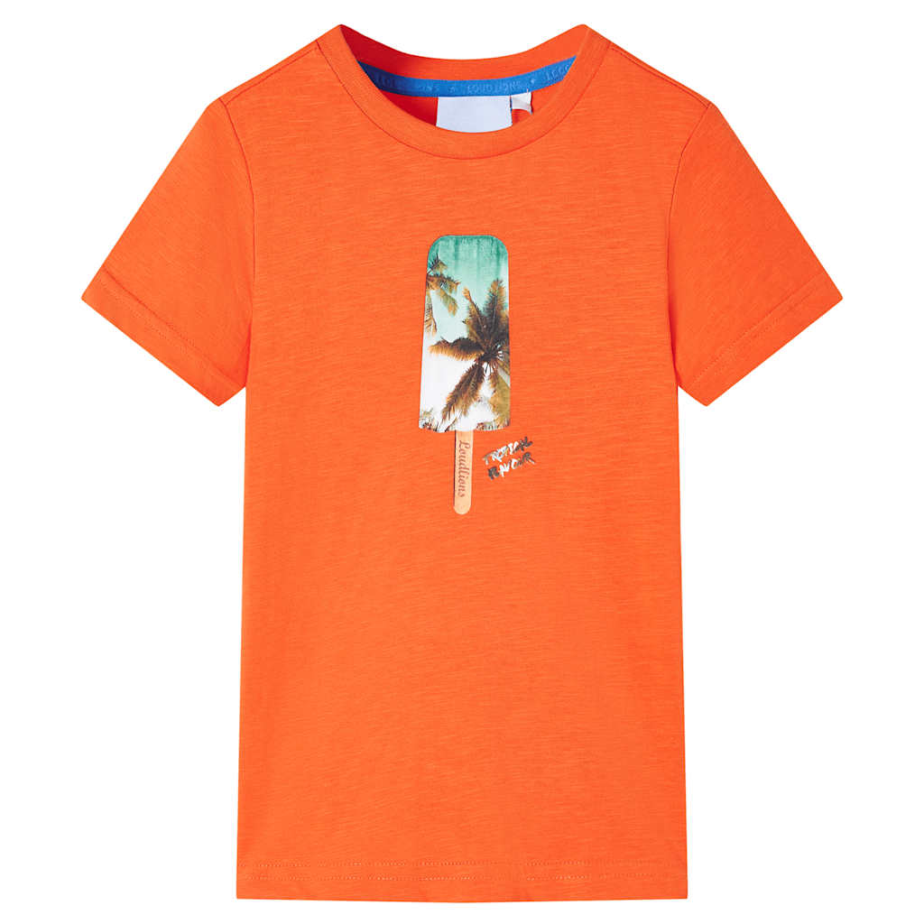 vidaXL Kids'T-shirt Dark Orange 92 Orange 128