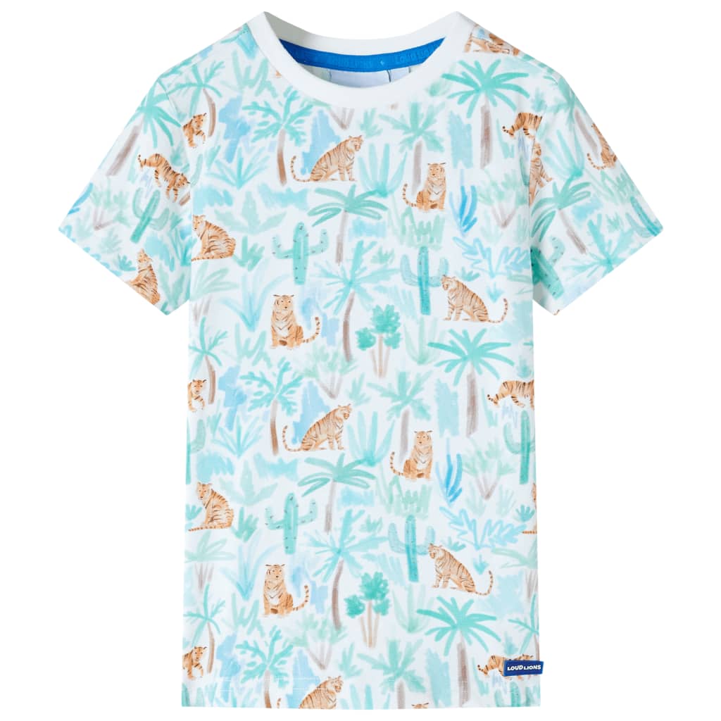 vidaXL Kinder-T-Shirt Ecru 128