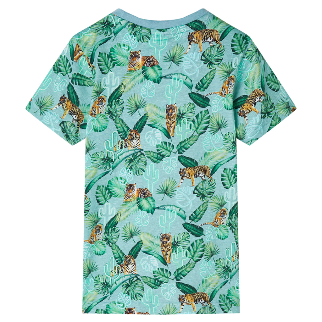 vidaXL Kindershirt 116 gemêleerd lichtgroen afbeelding