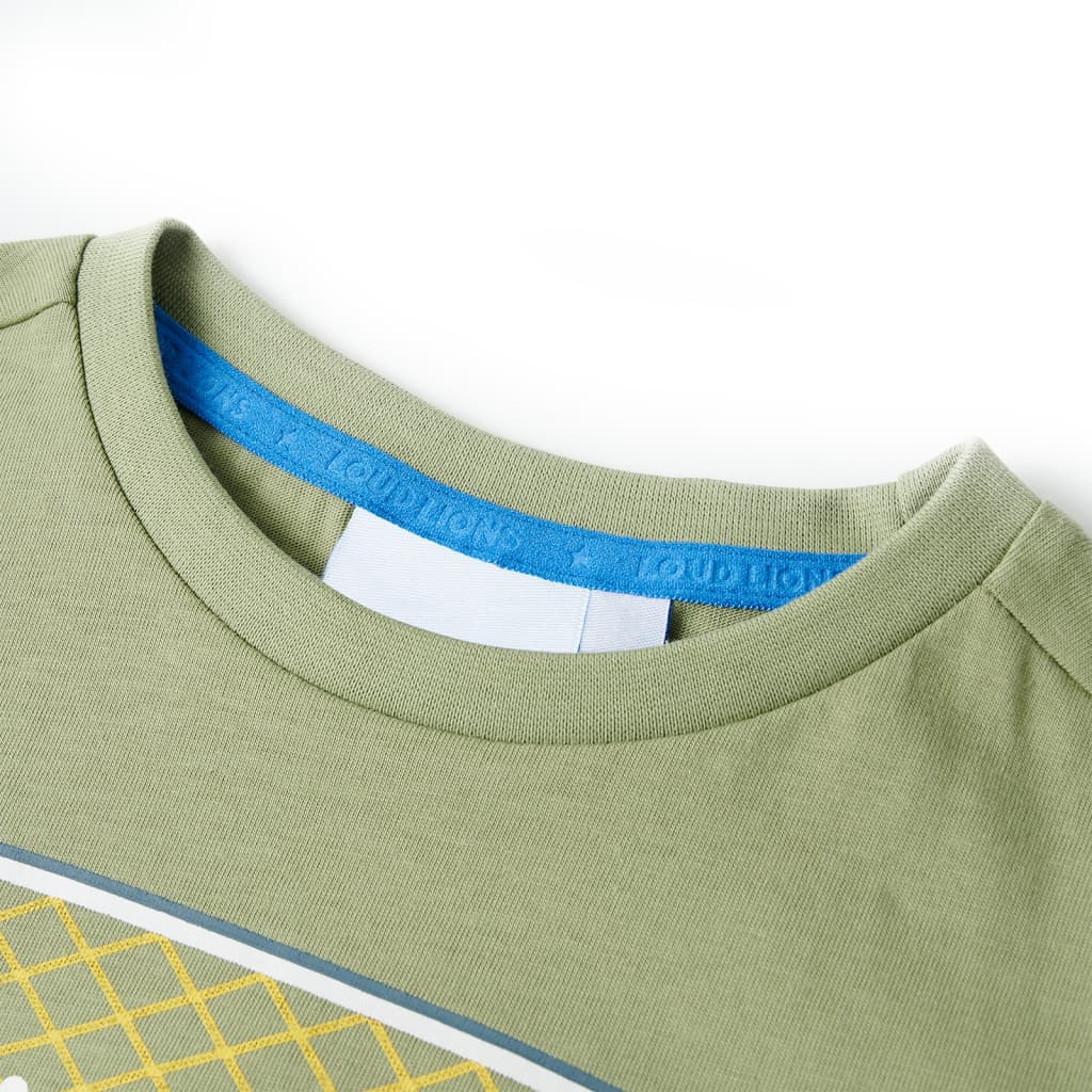 Thumbnail - vidaXL Kinder-T-Shirt Helles Khaki 116