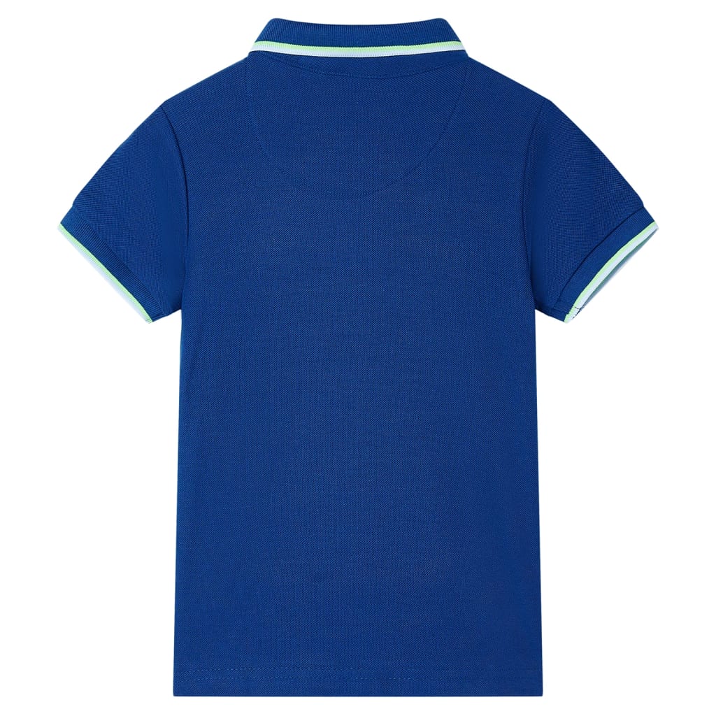 vidaXL Kinderpoloshirt 92 donkerblauw afbeelding