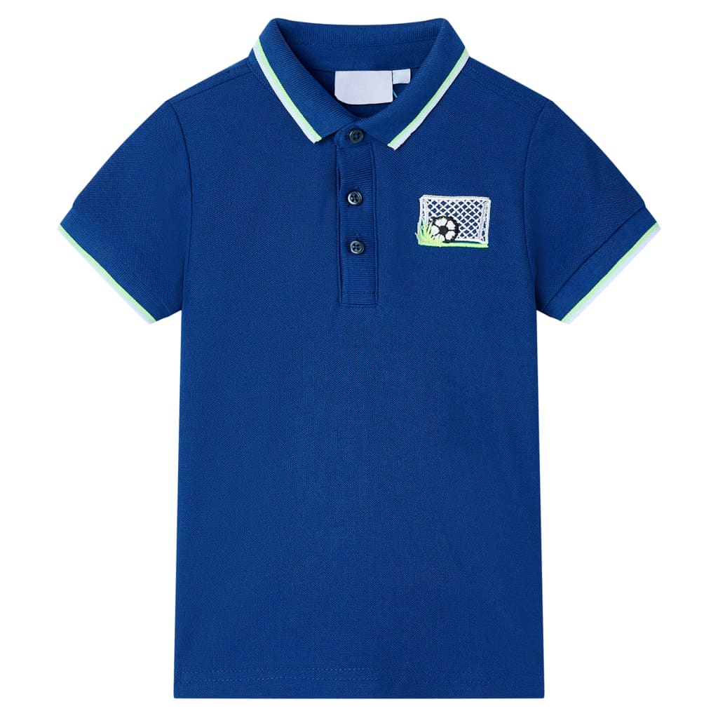 Poloshirt til børn str. 104 mørkeblå