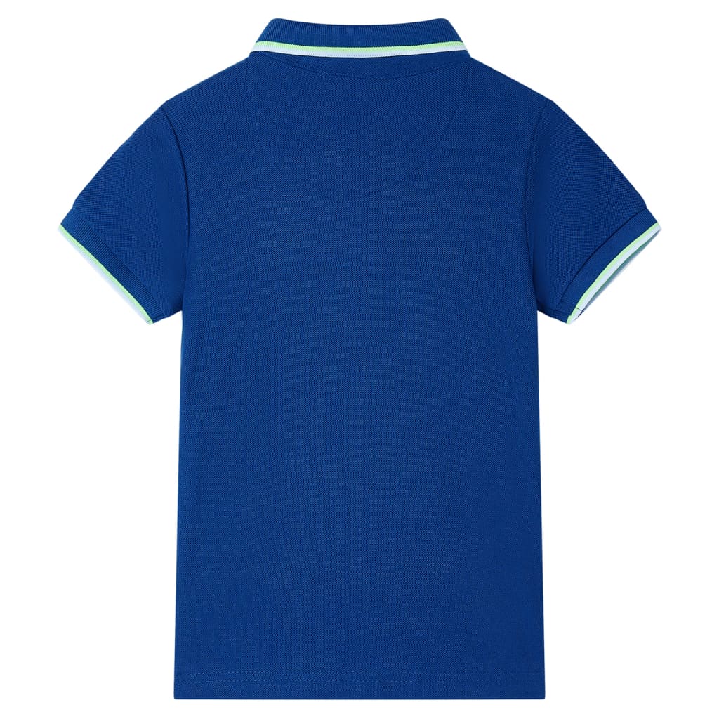 vidaXL Kinderpoloshirt 116 donkerblauw afbeelding