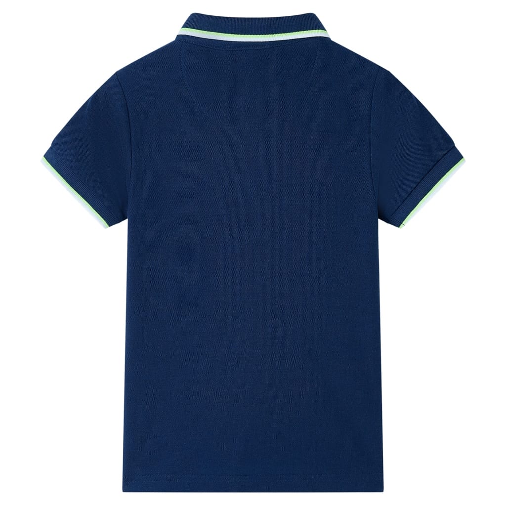 vidaXL Kinderpoloshirt 92 marineblauw afbeelding