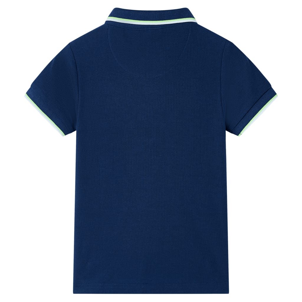 vidaXL Kinderpoloshirt 104 marineblauw afbeelding