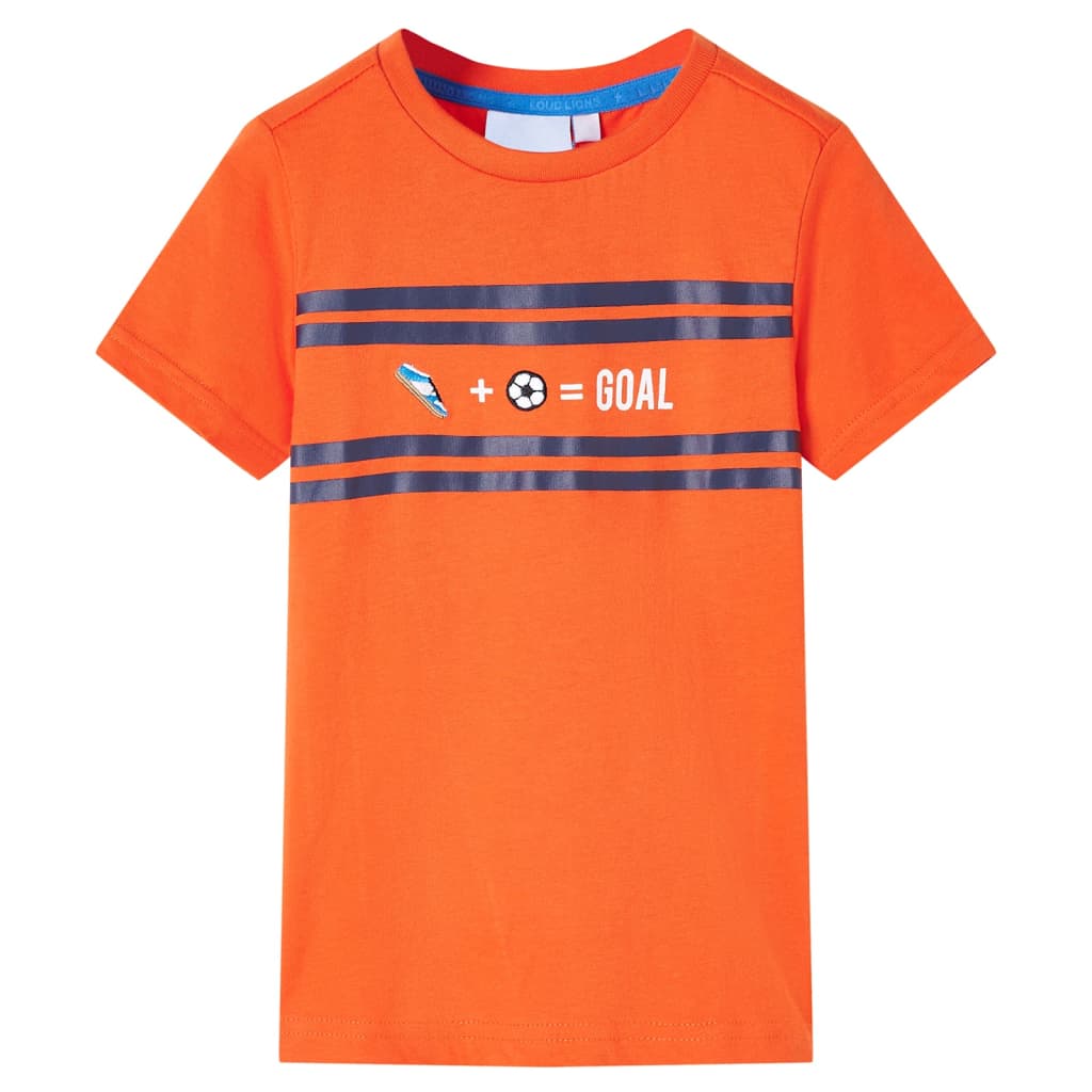 vidaXL Kinder-T-Shirt Dunkelorange 128