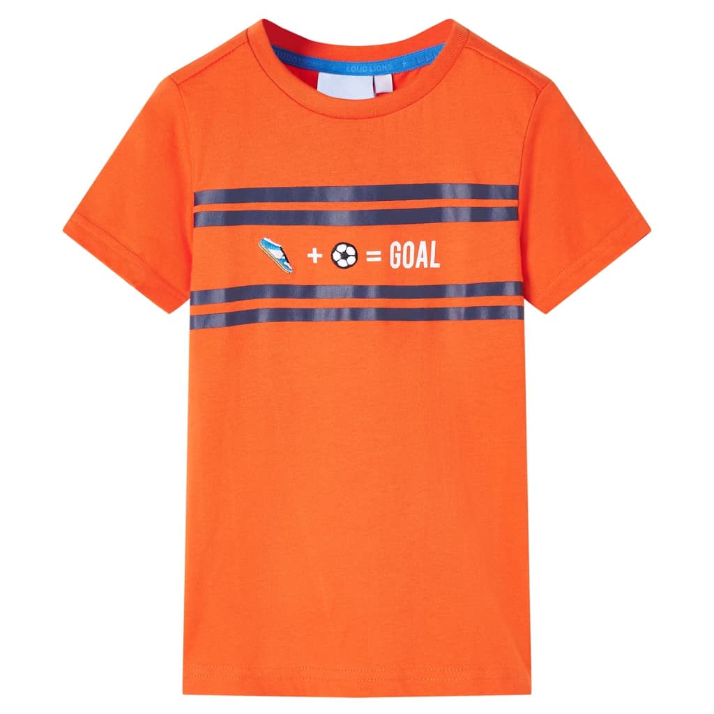 T-shirt pour enfants orange foncé 140