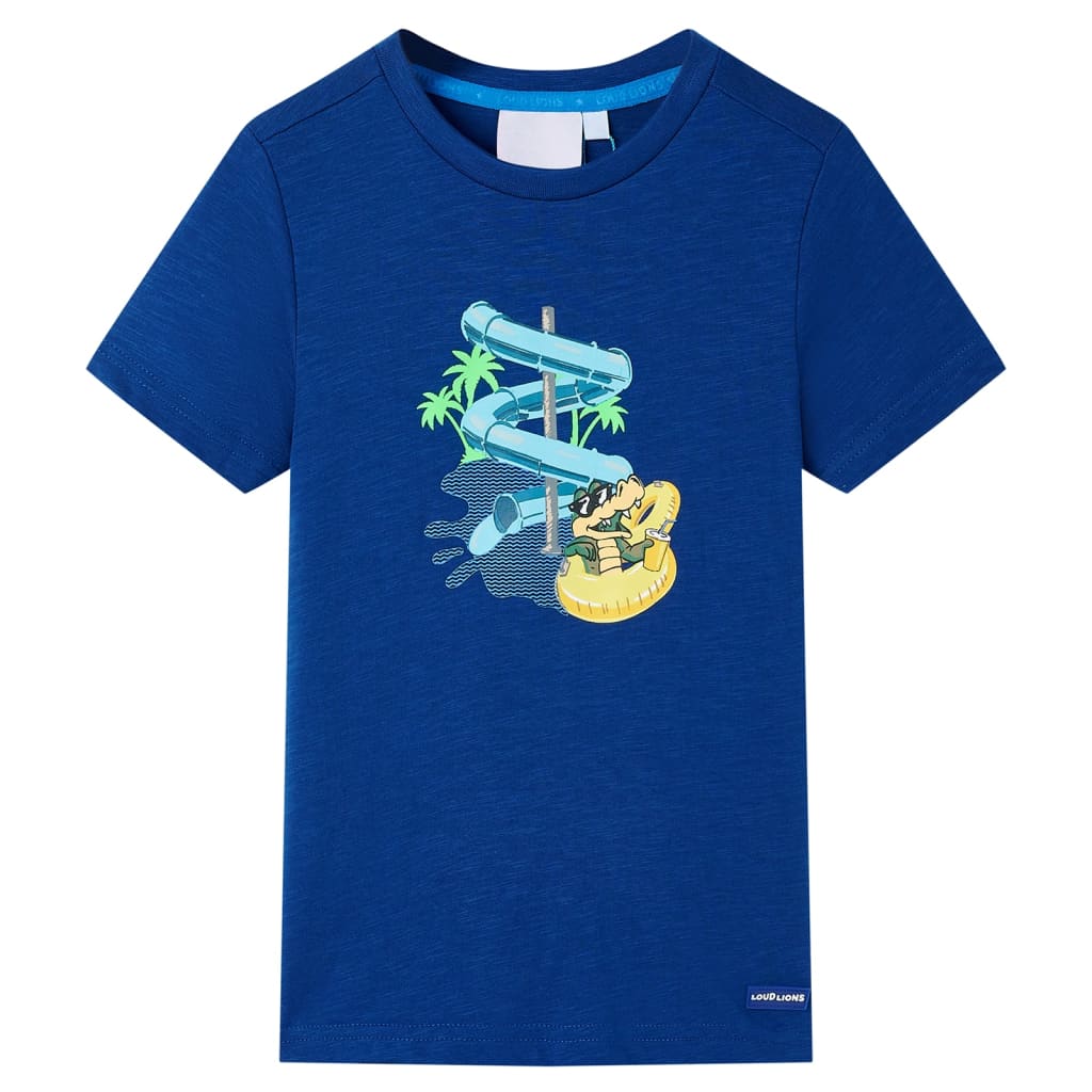 vidaXL Kinder-T-Shirt Dunkelblau 128