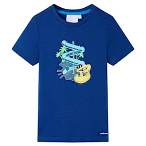 Otroška majica s kratkimi rokavi temno modra 128